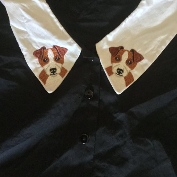 Dangerfield Black Skirt with White Paw Prints - Picture 4 of 4